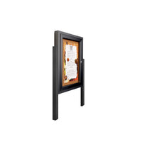 Outdoor Enclosed Menu Case with Posts | Restaurant Menu Display with Lockable Single Door in 15 Sizes