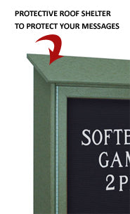 Outdoor Message Center Letter Board 45" x 30" | Wall Double Door Enclosed Information Display Board