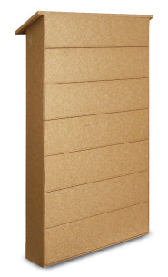 Faux Wood Outddor Message Center 24x60 Eco-Friendly Recycled Plastic Enclosed Information Board