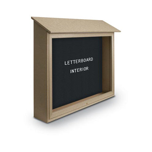 Free Standing 60x24 Outdoor Message Center with Letter Board TOP Hinged  (Single Door)