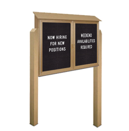 Eco-Design Standing 45 x 30 Outdoor Letter Board Message Center 2 Door ...