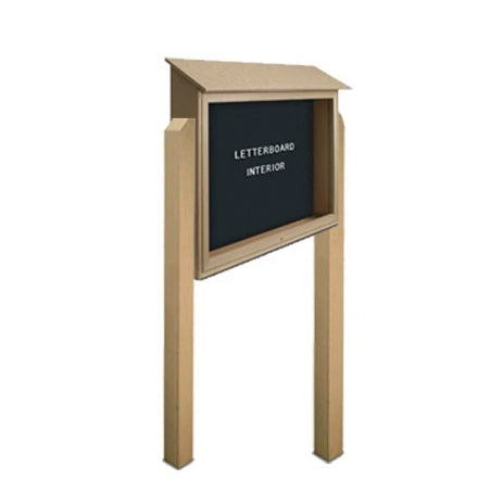 Outdoor Letter Board Message Center Stand with 2 Doors + 14 Changeable Letterboard Sizes