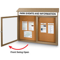 50x40 Message Center Hinged with 2 Doors (OPEN VIEW)