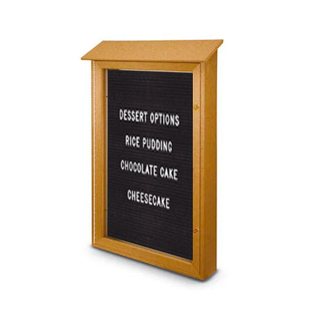 38x54 Outdoor Message Center LEFT Hinged with Letter Board - Eco-Friendly Recycled Plastic Enclosed Information Board