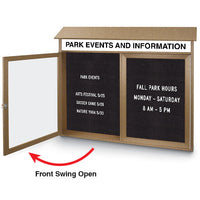 60x40 Message Center Hinged with 2 Doors (OPEN VIEW)