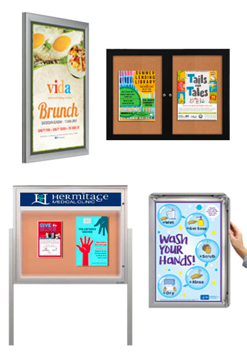16 x 34 Standing Outdoor MINI Message Center Letter Board with Header –  OutdoorDisplayCases