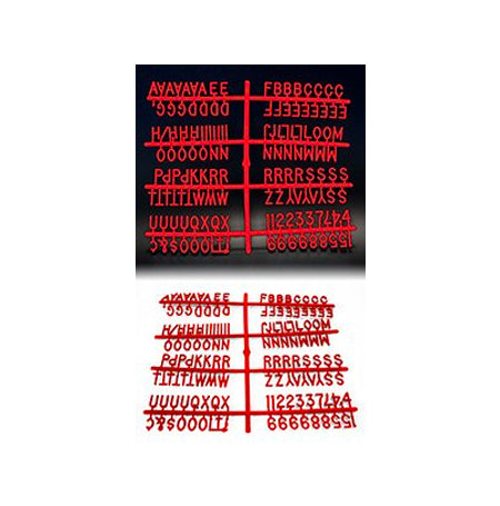 Case File Red Letters RED Helvetica Changeable Letter Sets For Letterboards – OutdoorDisplayCases