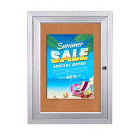 Outdoor Enclosed Bulletin Boards | 36x48 Metal Cabinet with Single Locking Door for Posters, Signs, Menus and Notices