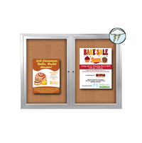 SwingCase 48 x 36 Outdoor Enclosed Bulletin Boards 2-Door Metal Cabinet