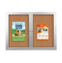 SwingCase 72 x 36 Outdoor Enclosed Bulletin Boards 2 DOOR