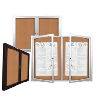 60 x 40 Enclosed Outdoor Bulletin Boards with Lights (2 DOORS)