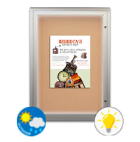EXTREME WeatherPLUS™ Outdoor Enclosed Bulletin Boards with LED LIGHTS | Wall Metal Display Cases in 15+ Sizes and Custom