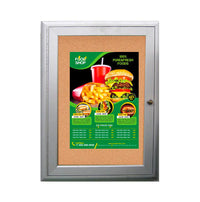 19 x 31 Outdoor Enclosed Bulletin Board | Smooth Radius Edge Corners Metal Cabinet in Four Finishes