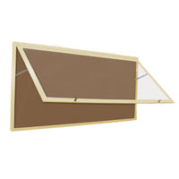 Extra Large Outdoor Enclosed Bulletin Board 40 x 60 Swing Cases with Header and Lights (Radius Edge)