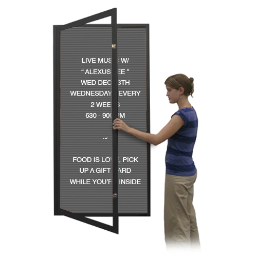 Extreme WeatherPlus™ XL Outdoor Radius Edge Letter Board Display Case ...