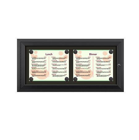Display Case Menu Rustic 14x11 Magnetic Enclosed Outdoor Menu Display Case 14x11 Landscape Menu ...