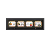 Outdoor Enclosed Magnetic Restaurant Menu Display Case | 11" x 8 1/2" Landscape | Holds Four Landscape Menus ACROSS