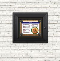 Outdoor Enclosed Magnetic Restaurant Menu Display Case | 11" x 8 1/2" Landscape | SINGLE Menu
