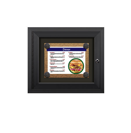 11x85 Magnetic Enclosed Outdoor Menu Display Case - Holds One 11x8.5 ...
