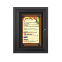 Outdoor Enclosed Magnetic Restaurant Menu Display Case Holds 8 1/2 x 14 Portrait Size Menu