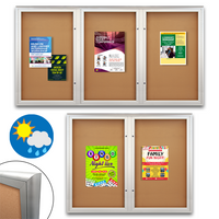 EXTREME WeatherPlus™ Radius Edge Enclosed Outdoor Poster Cases | Wall Mount Lockable 2-Door and 3-Door Display Cases