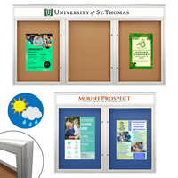 EXTREME WeatherPlus™ Radius Edge Enclosed Outdoor Poster Case | Wall Mount Lockable Multi-Door Display Cases in 35+ Sizes