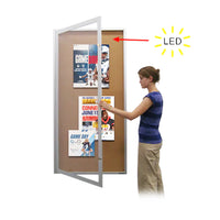 24 x 96 Extra Large Outdoor Enclosed Poster Cases with Light (Single Door)