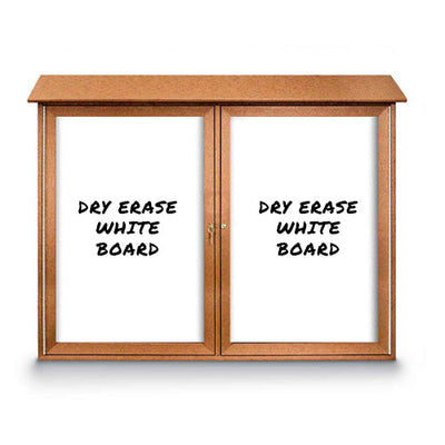 52x40 Double Door Magnetic Black Dry Erase Board Outdoor Message