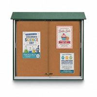 40x40 Outdoor Message Center Cork Bulletin Board | Sliding Doors Information Board