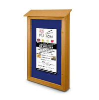 Outdoor Message Center Cork Board 32" x 48" | LEFT Hinged - Single Door Information Board