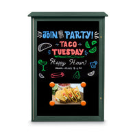 8.5x14 Viewable Area Magnetic Black Dry Erase Board Outdoor
