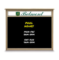27" x 39" Outdoor Message Center - Magnetic Black Dry Erase Board