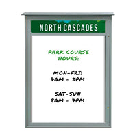 11" x 17" Outdoor Message Center - Magnetic White Dry Erase Board