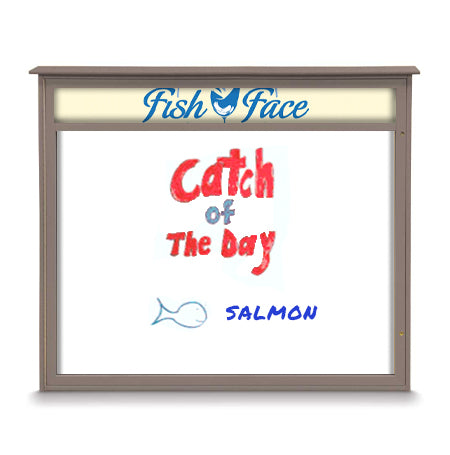 24" x 36" Outdoor Message Center - Magnetic White Dry Erase Board