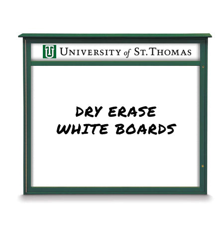 27" x 41" Outdoor Message Center - Magnetic White Dry Erase Board