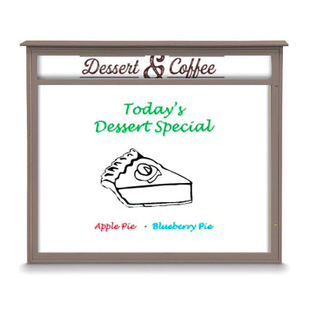 42x42 Viewable Area Outdoor Magnetic White Dry Erase Board with