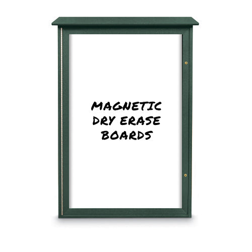 38" x 54" Outdoor Message Center - Magnetic White Dry Erase Board