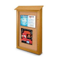 24x48 Outdoor Message Center with Cork Board Wall Mounted
