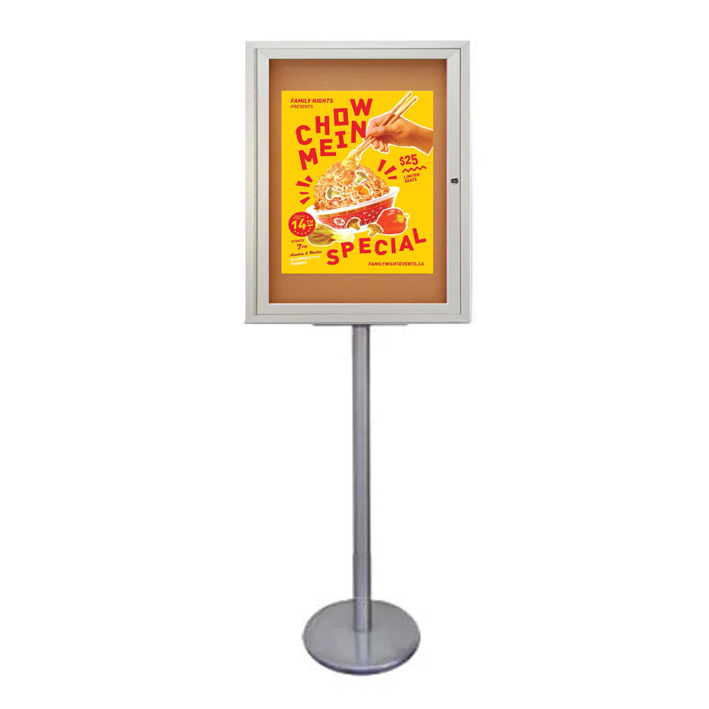 Pedestal Enclosed Outdoor Display Cases 8.5x11, 11x17, 18x24, 22x28 ...