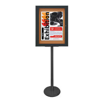 Outdoor Enclosed Bulletin Board Display Stand for Menus, Posters, Signs | Metal Cabinet in 4 Sizes: 8.5x11, 11x17, 18x24, 22x28