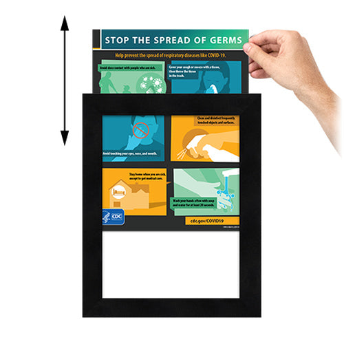 Euro-Style Top/Side Loading Poster Sign Frames | Slide-In Poster Frame Sign Holder 30+ Sizes and Custom