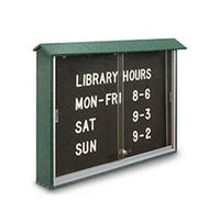 48x48 Outdoor Message Center Letter Board Wall Mount with Sliding Doors