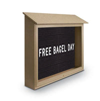 Eco-Friendly 52x40 Outdoor Message Center TOP Hinged with Letter Board Wall Mounted