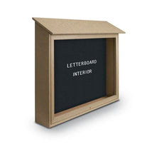 60x24 Outdoor Message Center TOP Hinged with Letter Board Wall Mounted - Eco-Friendly Recycled Plastic Enclosed Information Board