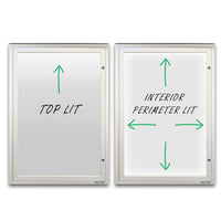 Extreme WeatherPlus Outdoor Enclosed White Dry Erase Markerboard with LED Lights