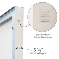 EXTREME WeatherPlus Outdoor White Dry Erase Marker Board SwingCases | 12 Sizes + Custom Single Door