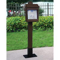 FreeStanding Outdoor Flyer Specialty Box is available in 6 Plastic Lumber Finishes